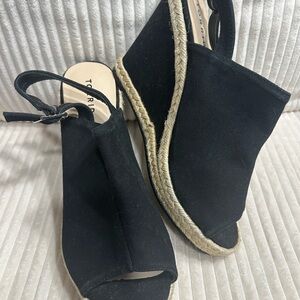 Torrid Black Wedge Sandals - new. Women’s Size 11